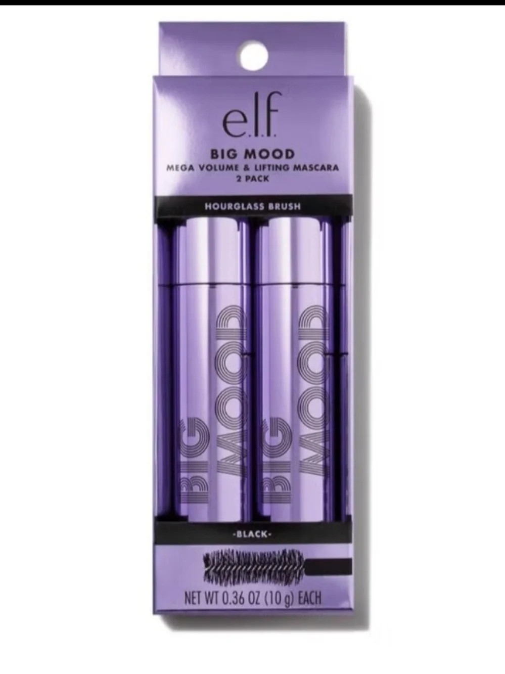 Elf Big Mood Mega Volume & Lifting Mascara. 10ct